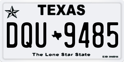 TX license plate DQU9485