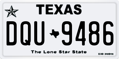 TX license plate DQU9486