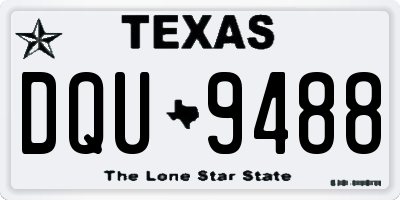 TX license plate DQU9488