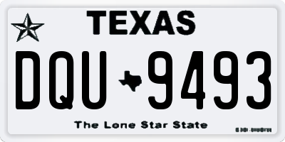 TX license plate DQU9493