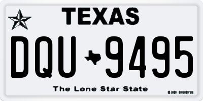 TX license plate DQU9495