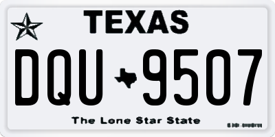 TX license plate DQU9507