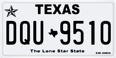 TX license plate DQU9510