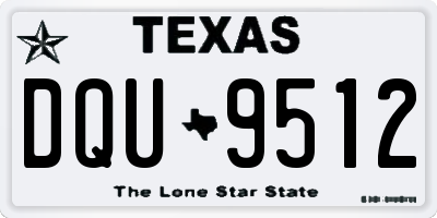 TX license plate DQU9512
