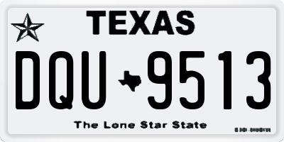 TX license plate DQU9513