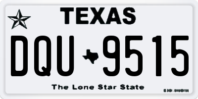 TX license plate DQU9515