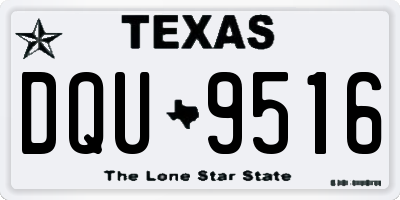 TX license plate DQU9516