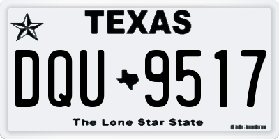 TX license plate DQU9517