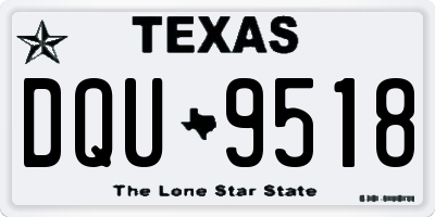 TX license plate DQU9518