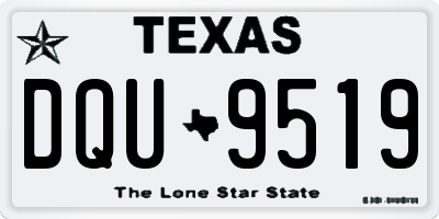 TX license plate DQU9519