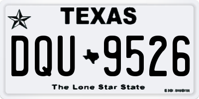 TX license plate DQU9526
