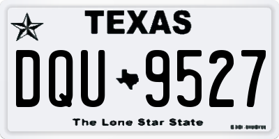 TX license plate DQU9527