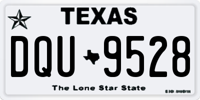 TX license plate DQU9528