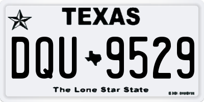 TX license plate DQU9529