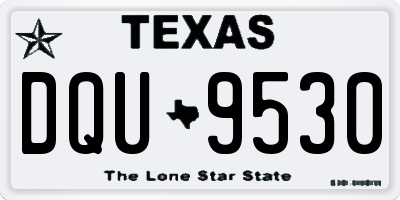 TX license plate DQU9530