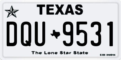 TX license plate DQU9531