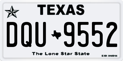 TX license plate DQU9552