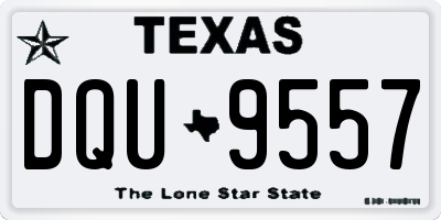 TX license plate DQU9557