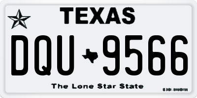 TX license plate DQU9566
