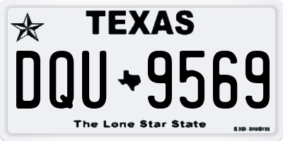 TX license plate DQU9569
