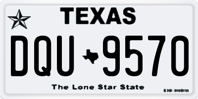 TX license plate DQU9570