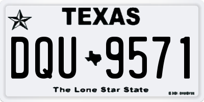 TX license plate DQU9571