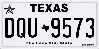TX license plate DQU9573