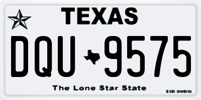 TX license plate DQU9575