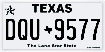 TX license plate DQU9577