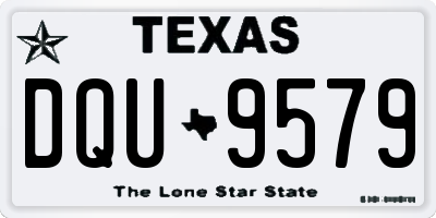 TX license plate DQU9579