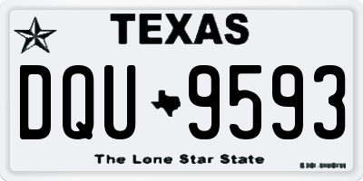 TX license plate DQU9593