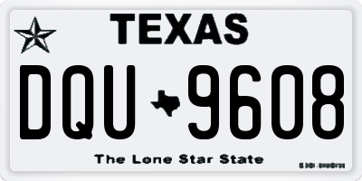 TX license plate DQU9608