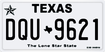 TX license plate DQU9621