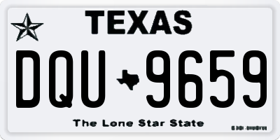 TX license plate DQU9659