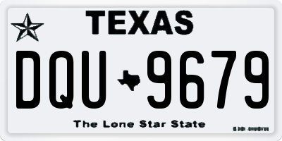 TX license plate DQU9679