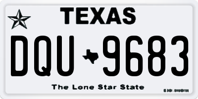 TX license plate DQU9683