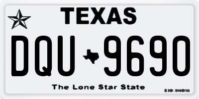 TX license plate DQU9690