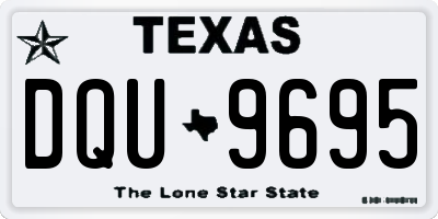 TX license plate DQU9695