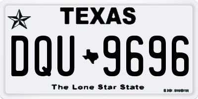 TX license plate DQU9696