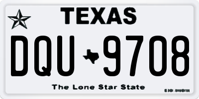 TX license plate DQU9708