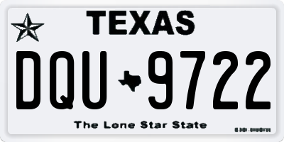 TX license plate DQU9722