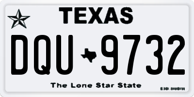 TX license plate DQU9732
