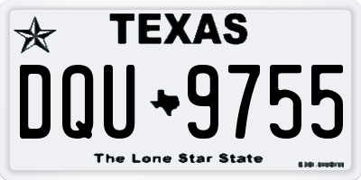 TX license plate DQU9755