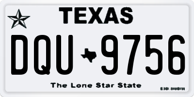 TX license plate DQU9756