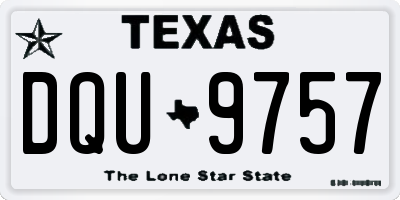 TX license plate DQU9757