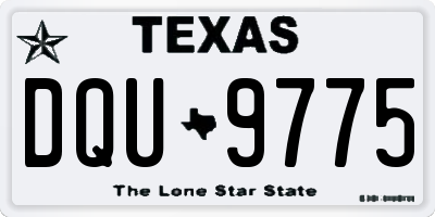 TX license plate DQU9775