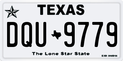TX license plate DQU9779