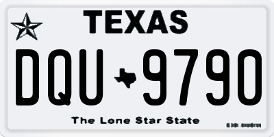 TX license plate DQU9790