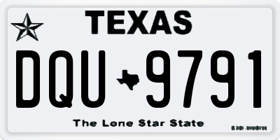 TX license plate DQU9791