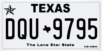TX license plate DQU9795